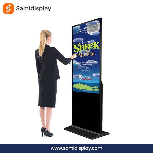 55 Inch Touch Screen Kiosk Commercial Indoor Android Vertical Digital Advertising Display Player
