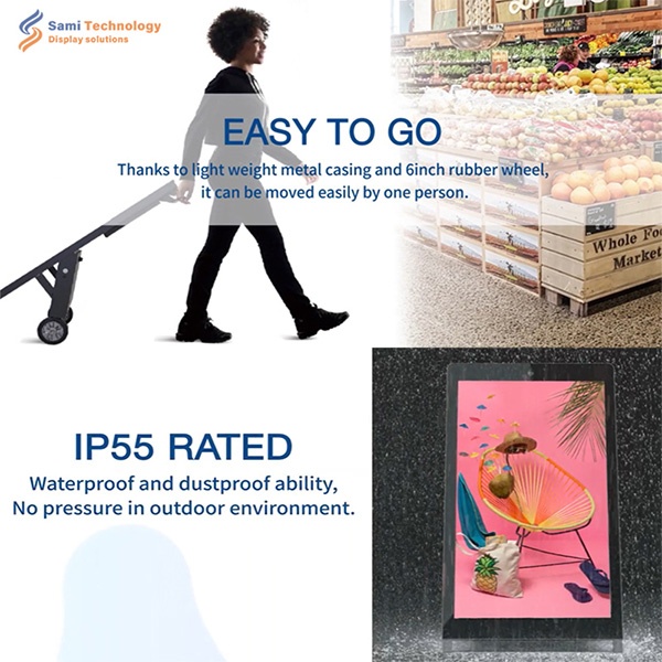 Battery Powered Movable Digital Kiosk