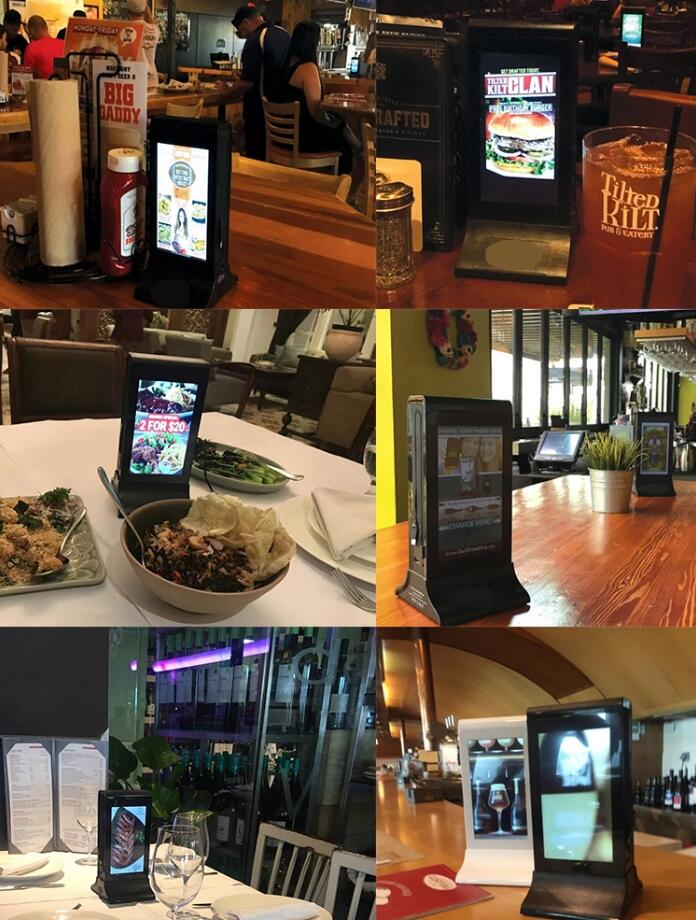 8 Inch Dual Touch Screen Restaurant Coffee Shop Table Advertising Player