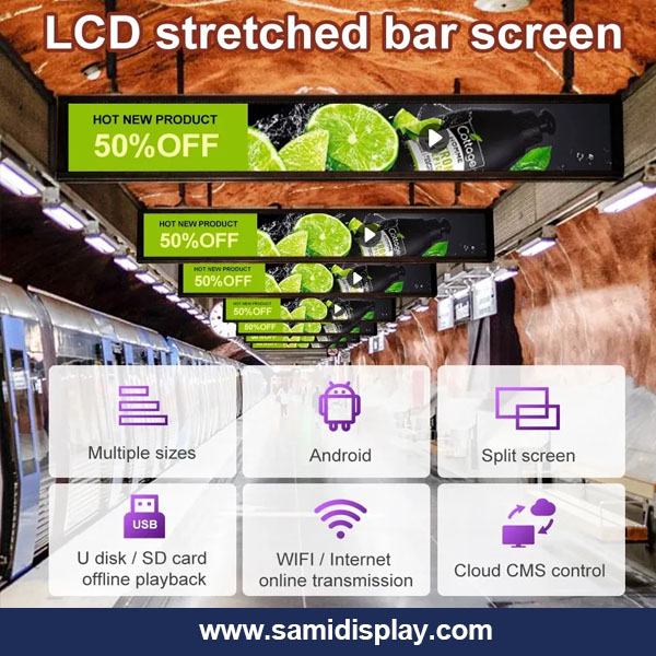 What is LCD Stretched bar display?