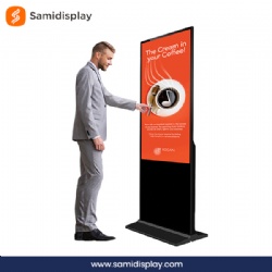 Floor Stand Advertising Screen Standee Touch Kiosk Display Companies Workplace Digital Signage