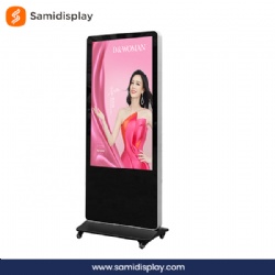 Floor Standing Advertising Kiosk LCD Touch Screen Digital Displays Signage For Retail