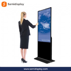Indoor Advertising Display LCD Touch Screen Kiosk Supplier Standing Digital Signage Management