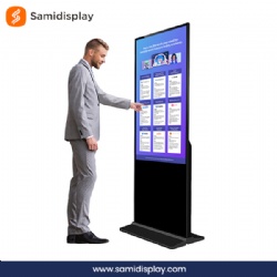 Indoor Digital Advertising Screen 55 inch Interactive Kiosk Display Signage Totem Pricing