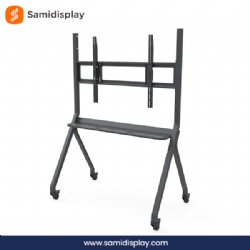 Mobile TV Monitor Floor Stand with Wheels