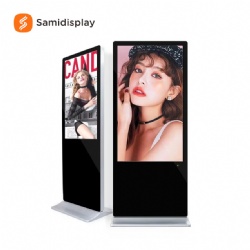 Touch Screen Digital Signage Display 65 Inch Floor Stand
