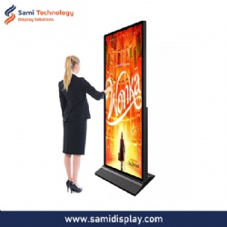 Touch screen digital kiosk with full screen